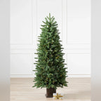 Mini Árvore de Natal 90 cm com Vaso Decorativo e Luzes LED Quentes