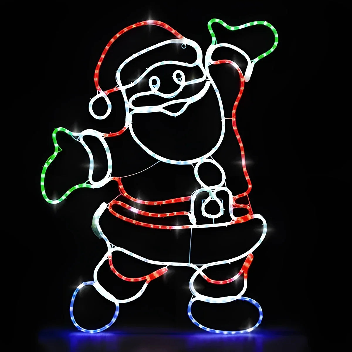 Papai Noel em LED Neon 1,50 m – 411 LEDs Coloridos com Efeito Pisca