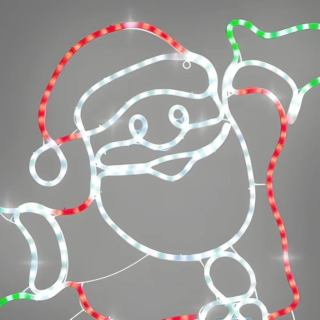 Papai Noel em LED Neon 1,50 m – 411 LEDs Coloridos com Efeito Pisca