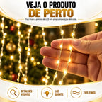 Pendente Iluminado 876 LEDs 8 Hastes 3m - Luz Quente Bivolt