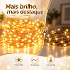 Pisca Fio de Fada Cluster 400 LEDs 4m com Efeito Strobo - 3 Cores