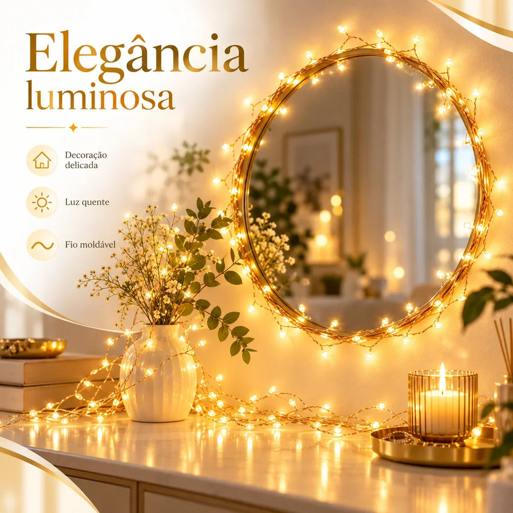 Pisca Fio de Fada Cluster 400 LEDs 4m com Efeito Strobo - 3 Cores