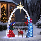 Presépio Natalino Iluminado para Jardim 1,52 m – Arco com Estrela