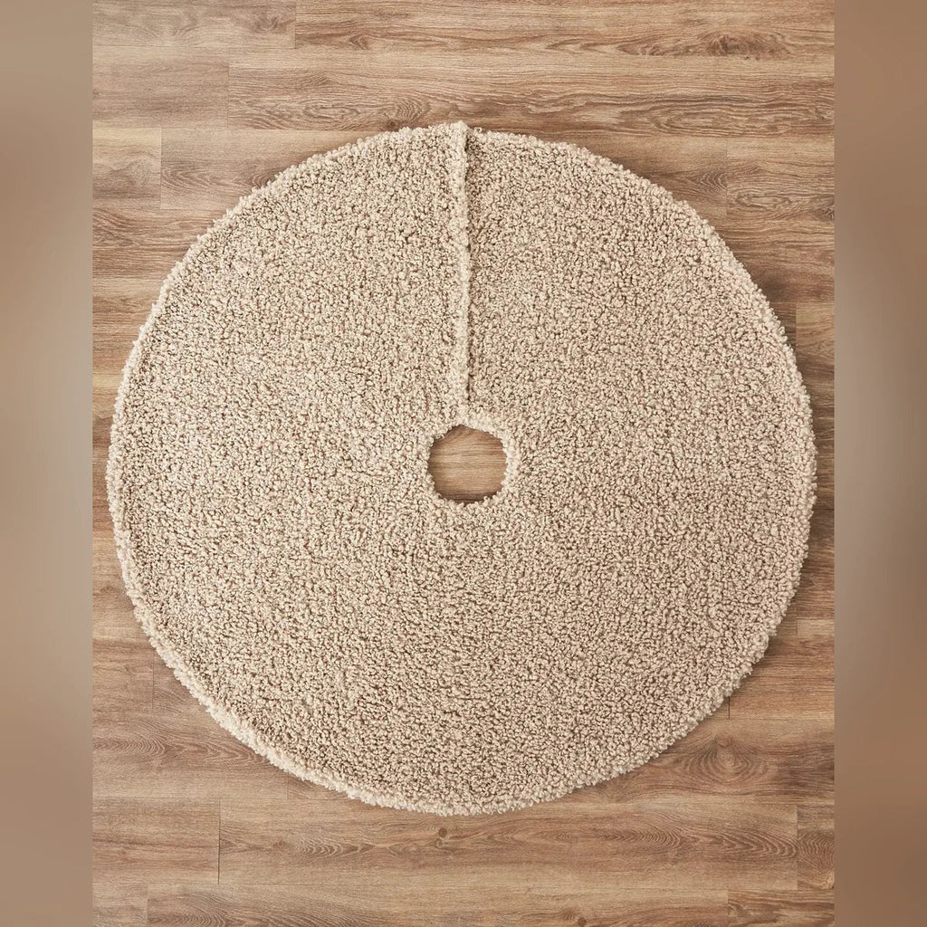 Saia para Árvore de Natal em Bouclé Bege