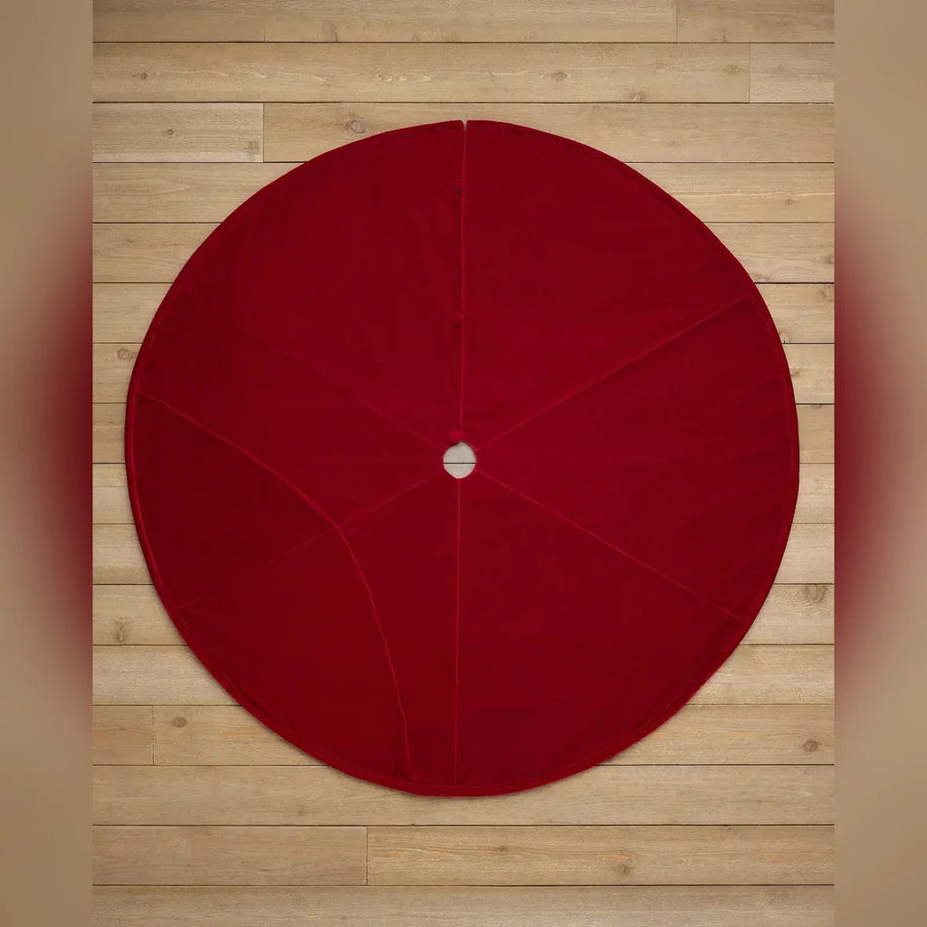 Saia para Árvore de Natal em Veludo Vermelho