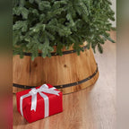 Saia Rígida para Árvore de Natal Barril de Madeira