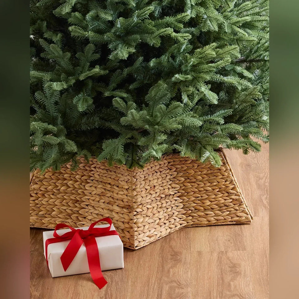 Saia Rígida para Árvore de Natal em Fibra Natural Trançada – Formato Estrela