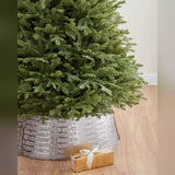 Saia Rígida para Árvore de Natal Prata Metálico Texturizado