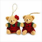 Ornamento Ursinho de Pelúcia para Árvore - Urso e Ursa