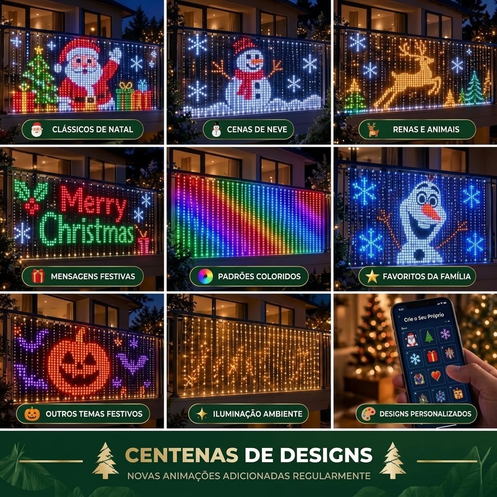 Cortina de LED Inteligente Festilume